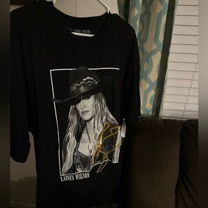 Laney Wilson Black Graphic T-Shirt with Gold Signature